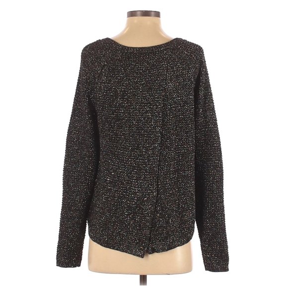RACHEL Rachel Roy Black Sweater Open Back Glitter - Picture 2 of 7